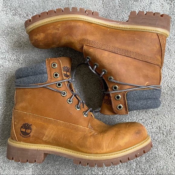 Timberland Other - Timberland 6” Waterproof Lug Sole Nubuck Leather Lace Up Boots Size 7.5 A4640